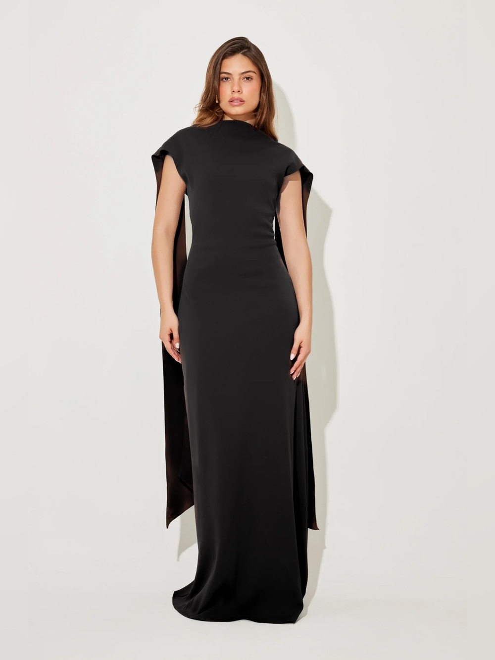 NWT Odd Muse Drape Maxi Dress in Back | XS